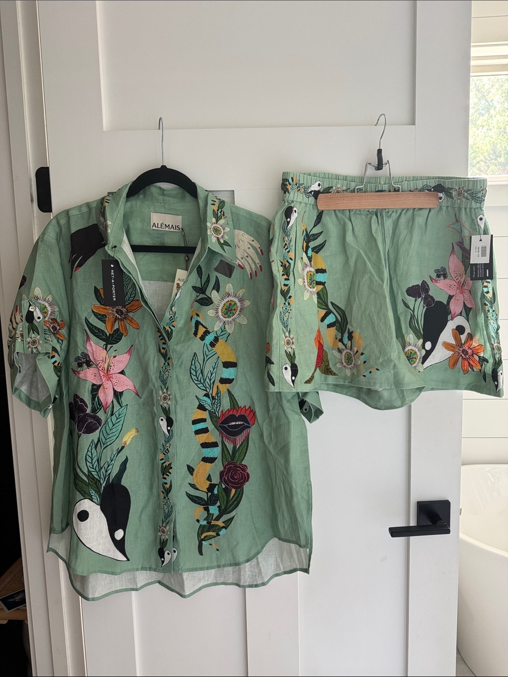 Alémais Meagan Oversized Linen Two Piece Set
